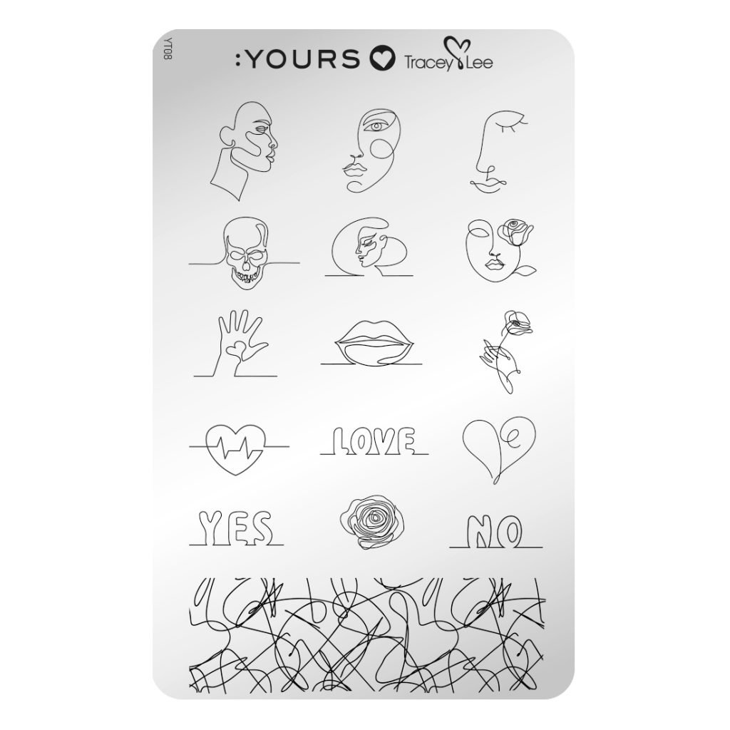 :Yours Nail Stamping Plate Drawing the Line