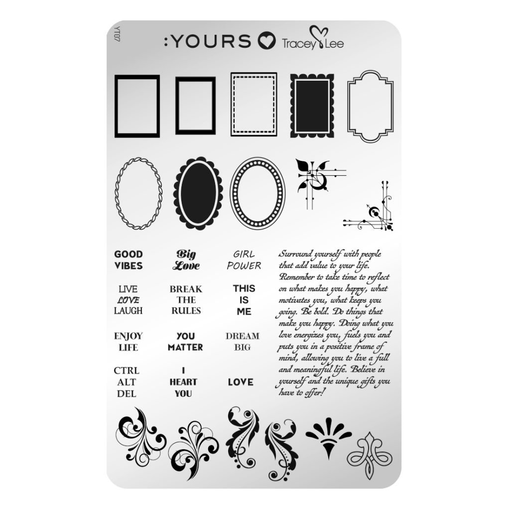 :Yours Stamping Plate Frame of Mind