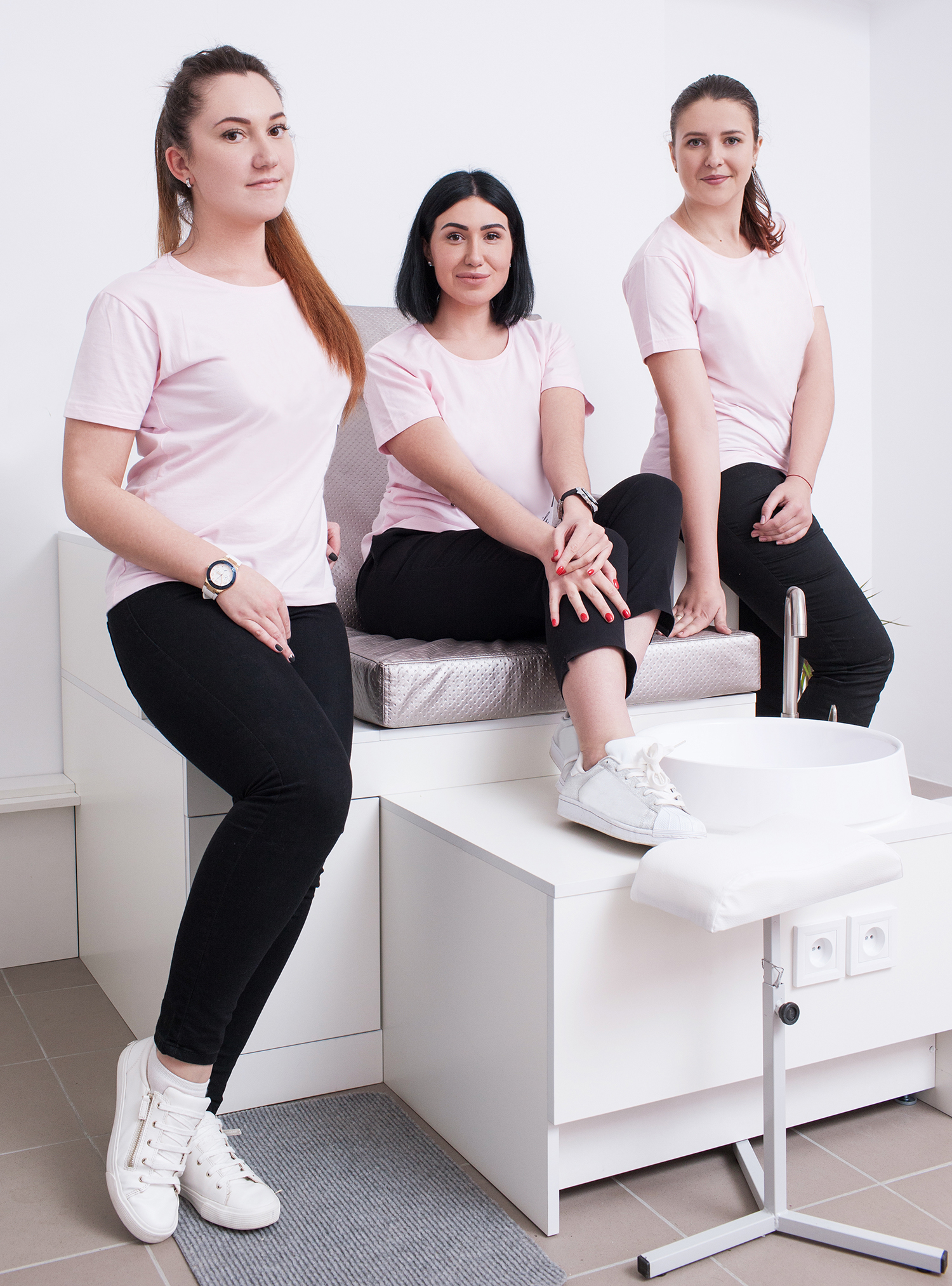 three beauty therapists