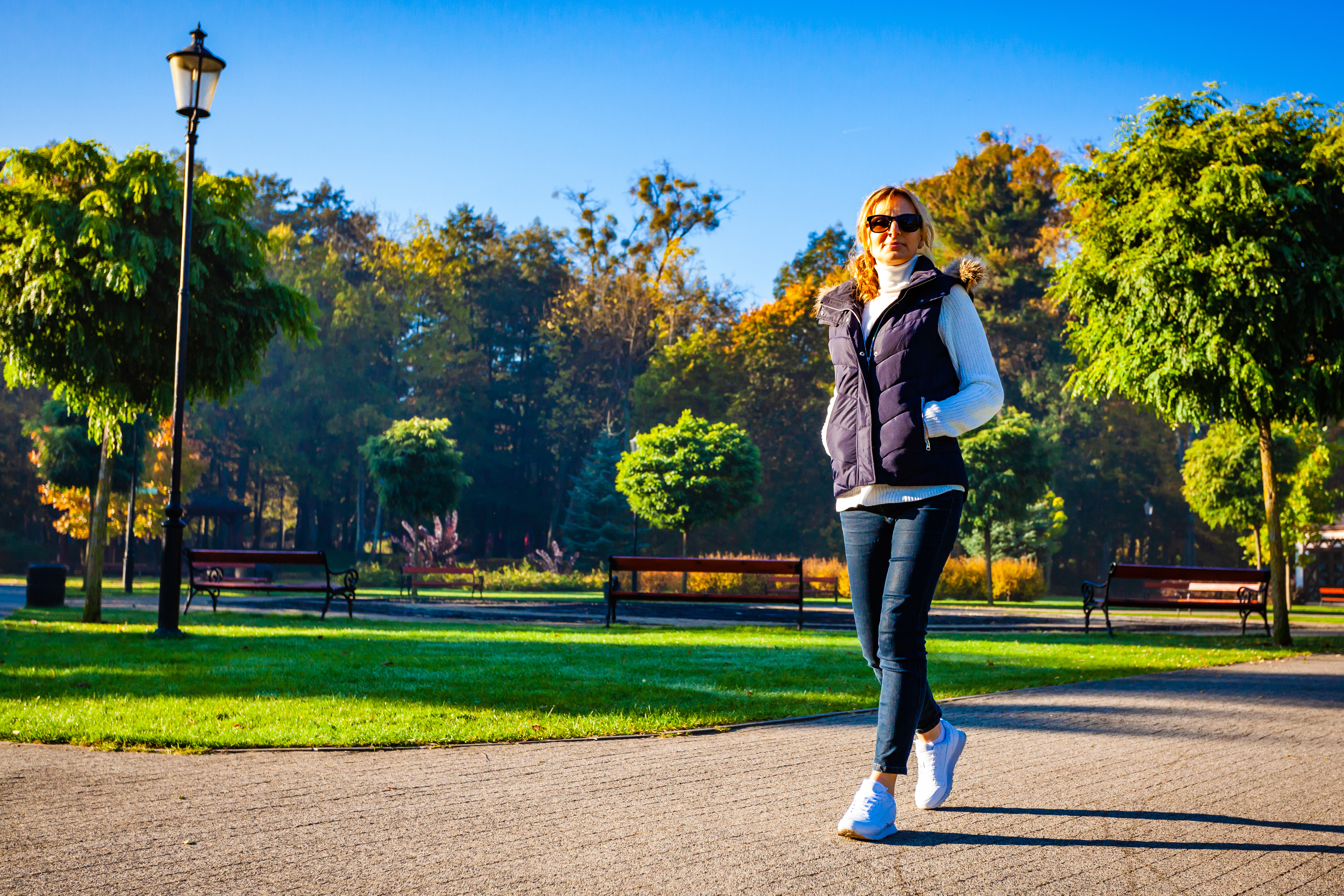 Woman walking in the park