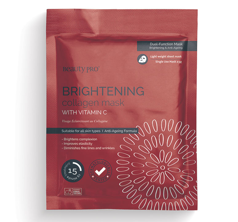 Beauty Pro's Brightening Collagen Mask with Vitamin-C 